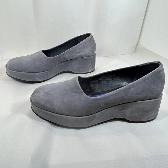 Camper  Sisea Leather Platform Loafer Slip On - Gray - Women size 40 / US 10 - Picture 7 of 11